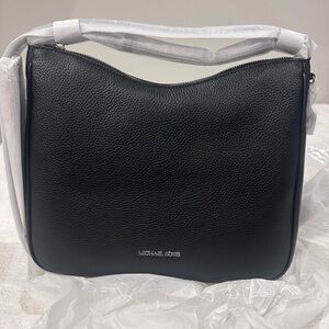 Michael Kors Black Pebbled Leather Shoulder Bag